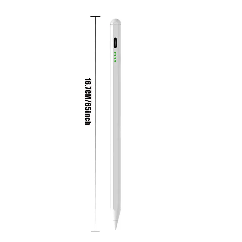 قلم ستايلس لقلم أبل مع مؤشرات طاقة LED قلم رصاص يعمل باللمس لـ 2022 2021 2020 2019 2018 قلم iPad