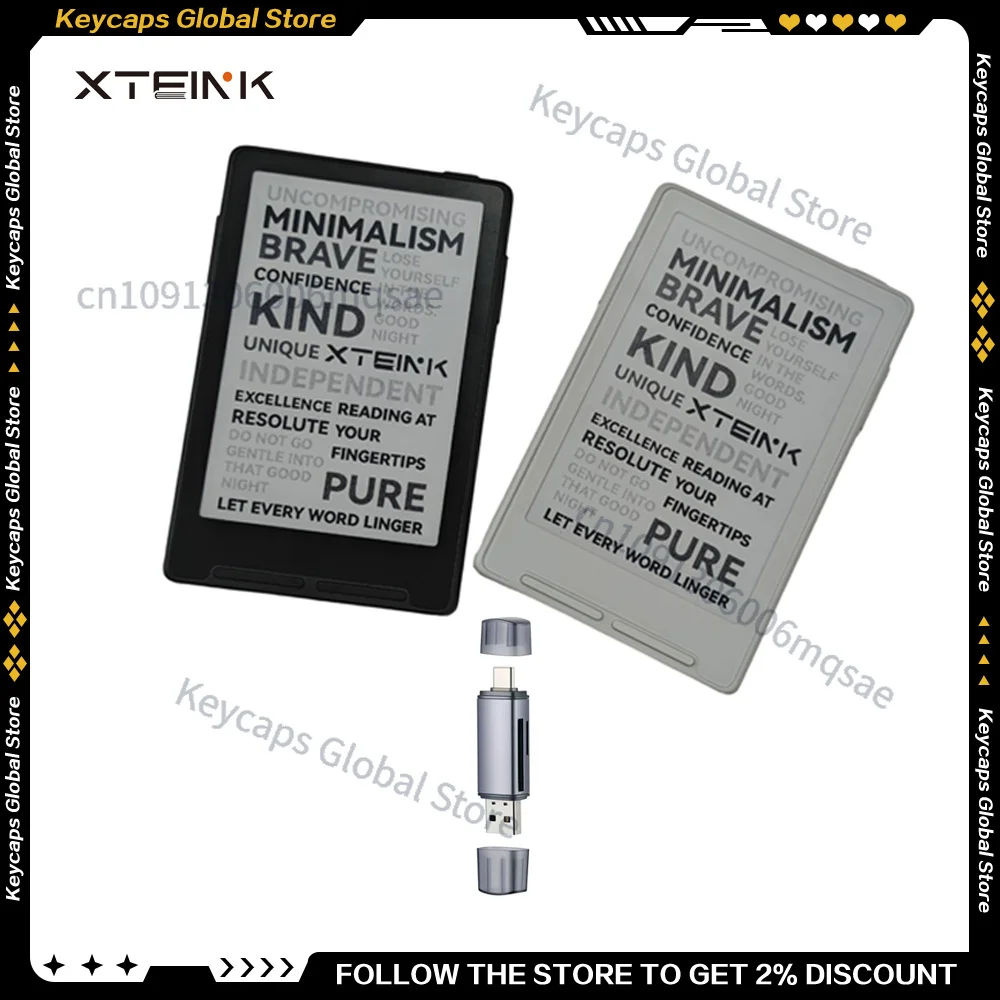 XTEINK X3 International Edition Reader with 2 in 1 Card Reader USB+Type-C Memory Card Official Accessories 2pcs Set