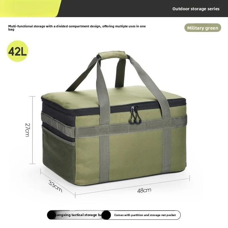 Large Capacity Multifunctional Camping Storage Bag Cassette Stove Cookware Pot Tableware Complete Outdoor Kitchen Kit