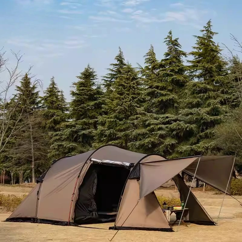 

Tunnel tent outdoor camping equipment camping weatherproof thickened one room one hall large space