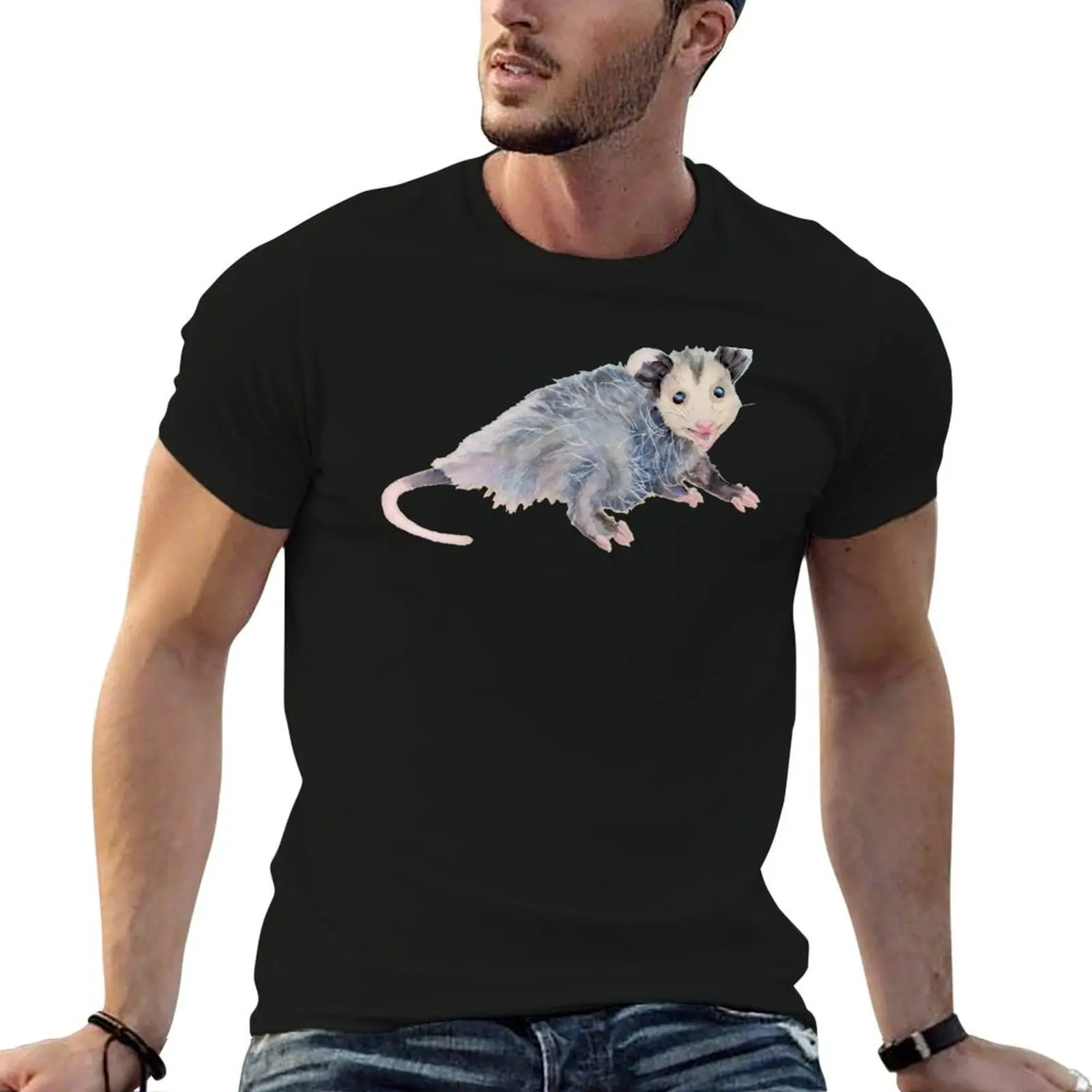 

Baby Opossum Smiling T-Shirt anime t shirts for man t shirts for man slim fit t shirts with prints T-Shirt