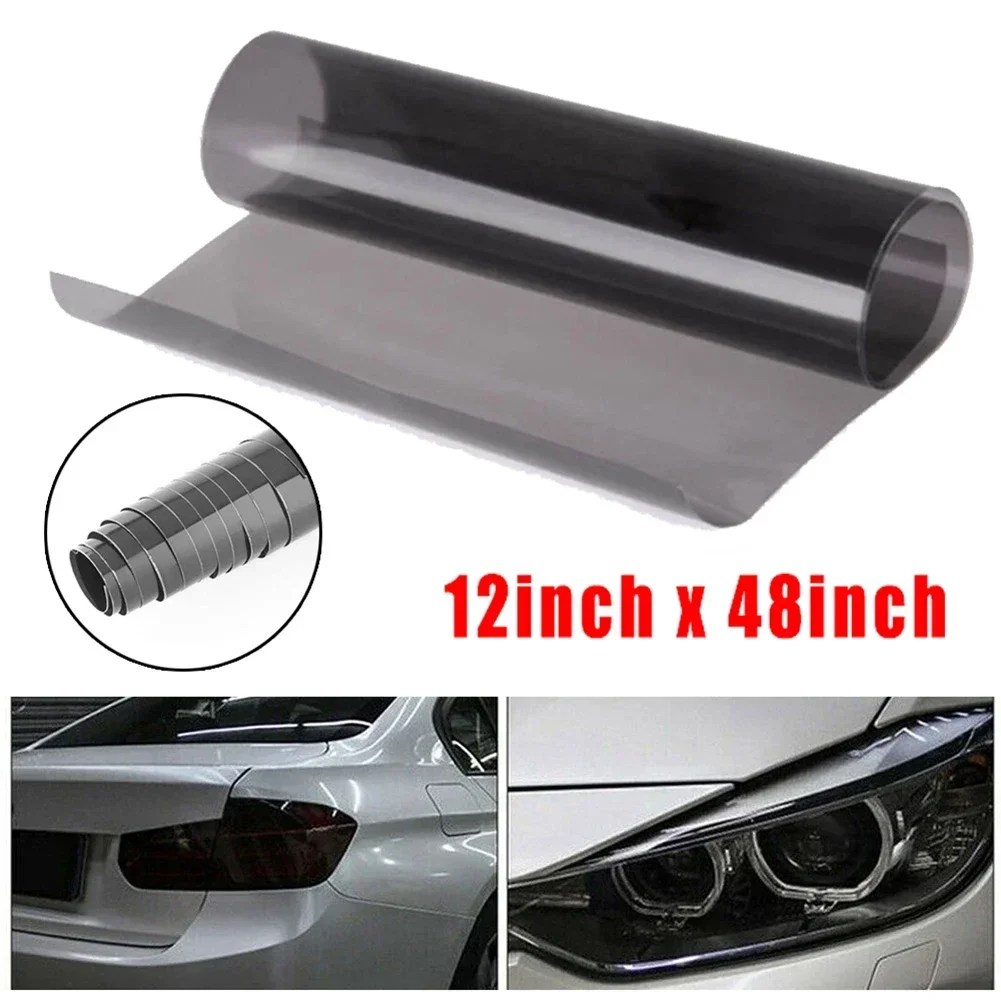

30x120cm Dark Black Light Black Car Lighthouse Tail Light Headlights Fog Vinyl Smoke Film Foil Sticker Cover Accessories