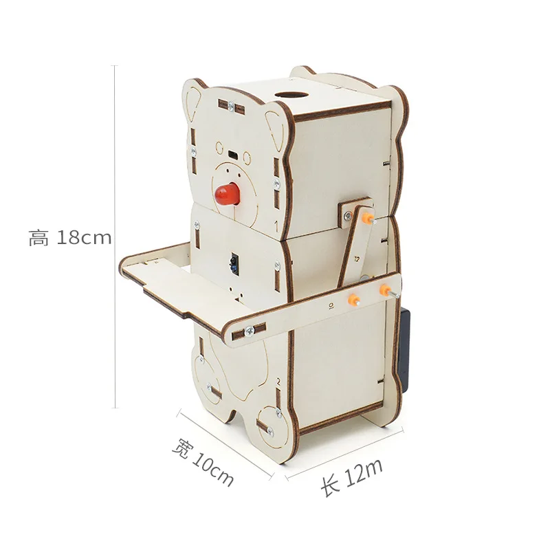 DIY Electric Pencil Sharpener Model Toys Technologia Science Experimental Tool Kit Educational Wooden Puzzle Games for Kids G282