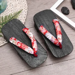 Sakura Geta Japanese Woodn Clogs Woman Traditional Slippers Wooden Shoes Flip Flops Oriental Sandals Sauna Slipper Anime Cosplay