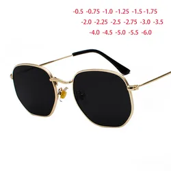 Irregular Myopia sunglasses Eyeglasses UV Driving Eye Glasses Fashion Men Prescription Diopter Eyewear 0 -0.5 -0.75 To -6.0