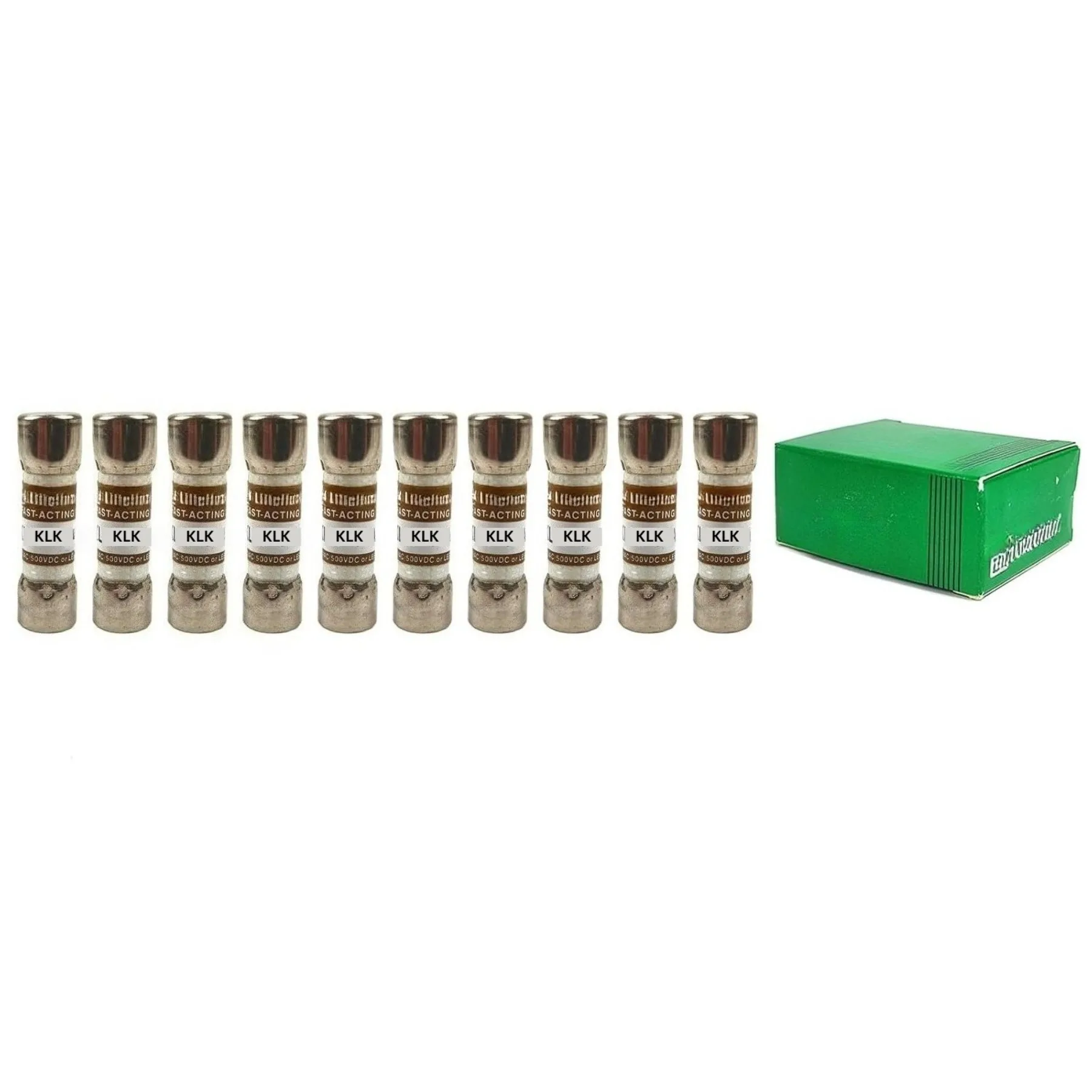 10PCS KLK7 7A Fast Acting Cartridge Fuse 600VAC 500VDC 10×38mm UL Listed Compatible with KTK-7