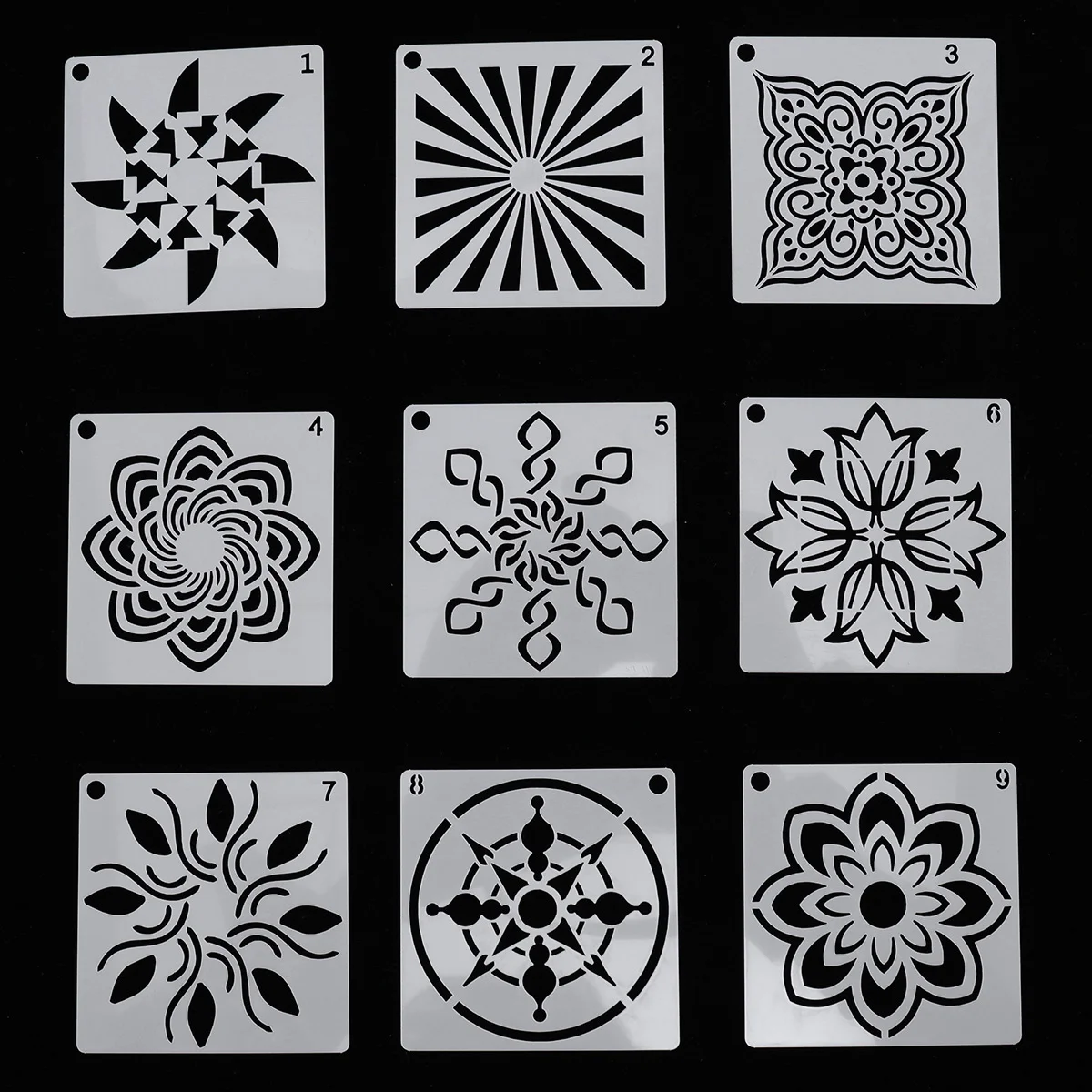 

36 шт., Необычные трафареты с рисунком мандалы