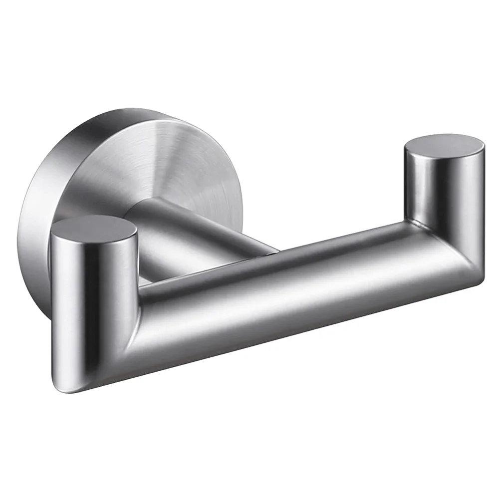 

Coat Hook Towel Storage Double Bathroom Holder Living -mounted 304 Stainless Steel Practical