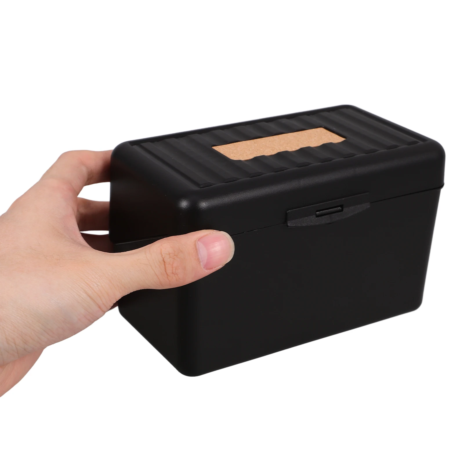

Card Box Index Organizer with Dividers Desktop Cards Holder Abs Flash Case Storage