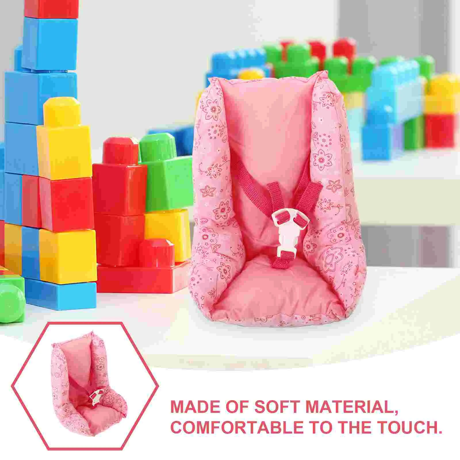Toy Car Seat for Baby Dolls Pretend Play Supplies House Safety Miniature Ornaments