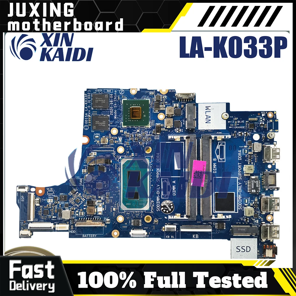 

LA-K033P LA-K033P For DELL Inspiron Vostro Inspiron 3500 3501 Motherboard i3 i5 i7 CPU Laptop Mainboard