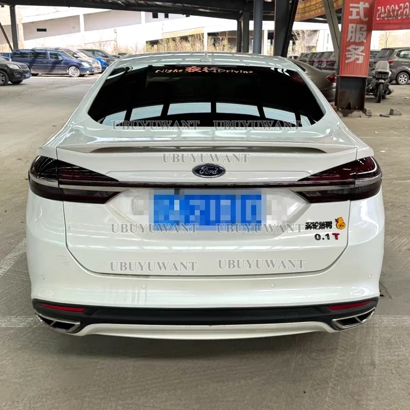Para Ford Mondeo / Fusion 2013 - 2019 ABSCar alerón trasero divisor negro brillante maletero trasero tapa ala