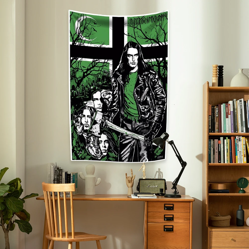 

Rock And Roll Music Tapestry Gothic Metal Type O Negatives Wall Hanging Carpets Home Or Bedroom Decoration Party Backdrop