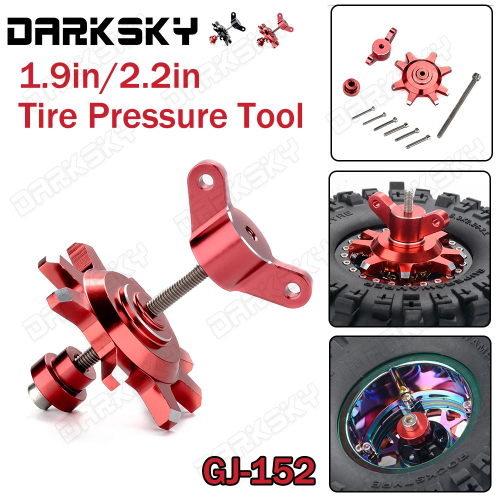 DRRKSKY RC Car 1.9in Lock and Tire Remover 2.2in Tire Pressure Tool Remote Control Model Car Climbing Car Tire Hub Clamp
