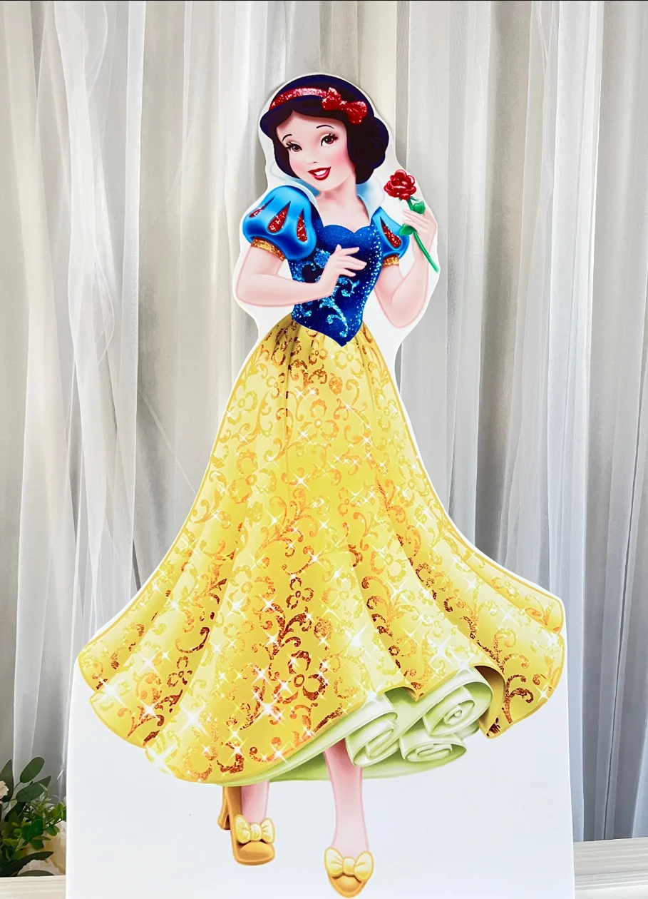 Recortes de princesa de Disney, decoración grande de Cenicienta, decoración de fiesta de cumpleaños, utilería de pie, Baby Shower, tablero de espuma KT, telón de fondo