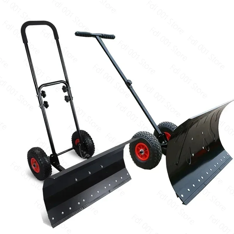 New Small Wheeled Hand Push Snow Removal Shovel Large Tool Vehicle Snow Removal Artifact Snow Removal Machine With Wheels