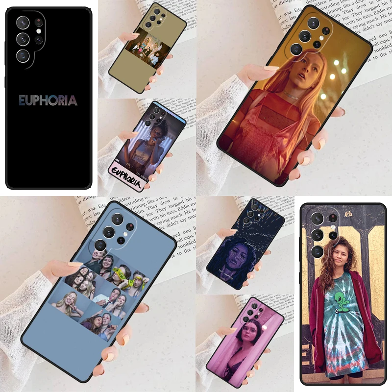 euphoria Phone Case For Samsung Galaxy S24 S23 S22 S21 Ultra S10 Note 10 Pro S20 Plus FE S9 S8 Cover