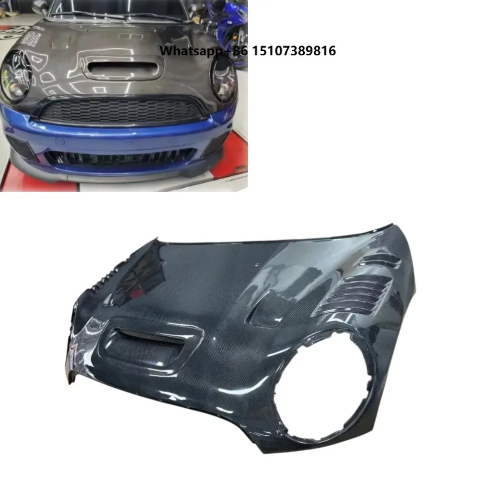 High Quality AG Style Carbon Fiber Engine Hood Front Bonnet Cover Fit Cooper R56 2006-2013 Exterior Modification Parts