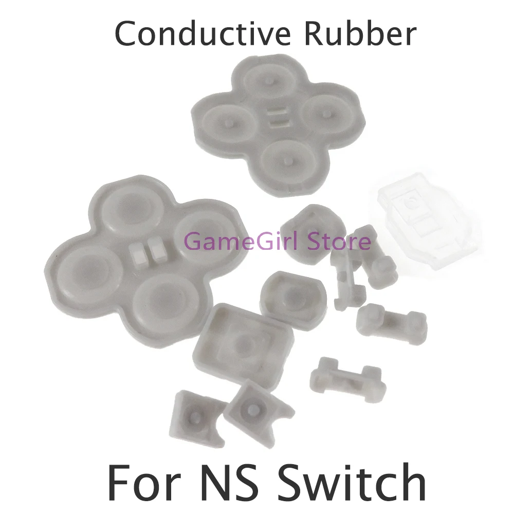 50sets For NS Switch Joy-Con Controller Full Set of Left and Right Conductive Rubber Adhesive Button Replacement Parts