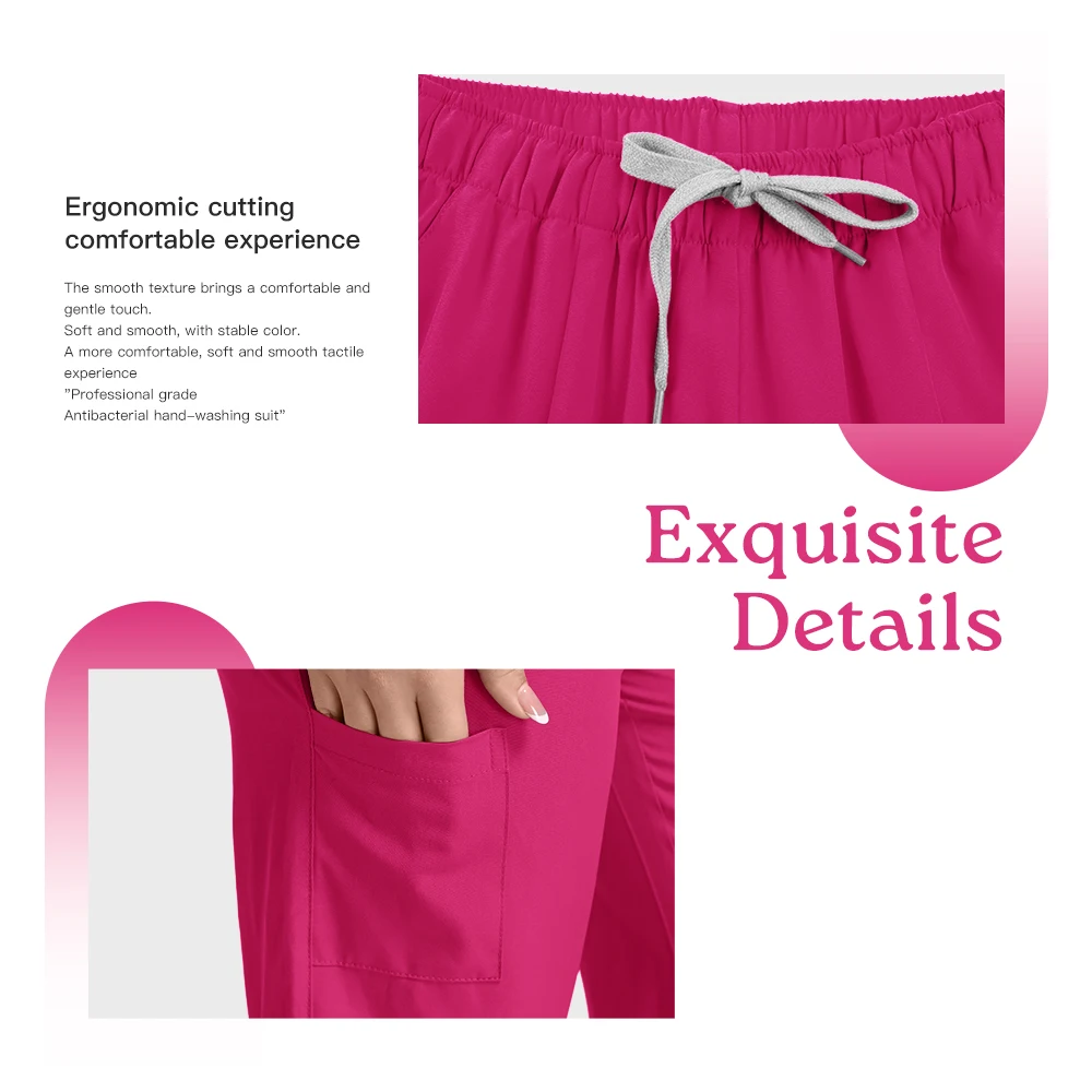 도매 클리닉 유니폼 의료 병원 간호사 남성 스크럽 세트 작업복 여성 치과 미용 스크럽 수술 가운 솔리드