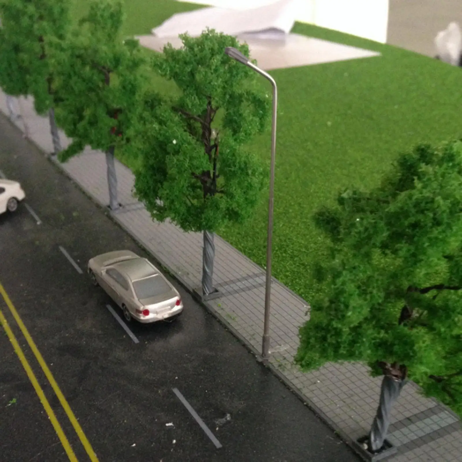Mini Railway Train Lamp Post LED Garden Street Lights 1 300 Scale Steel Warm Lighting for Model Railroad Landscape