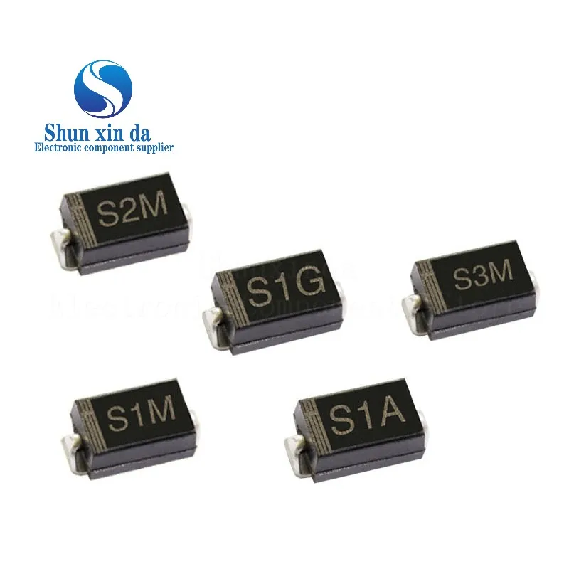 2000-3000PCS S2M S3M SMA SMB SMC DO-214AC DO-214AB DO-214AA 2A 3A 1000V SMD Diode GENERAL RECTIFIER RL207 1N5408