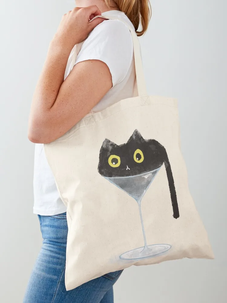 Cute Cat Cocktail Tote Bag Women's shopping bag Candy bags Shopper