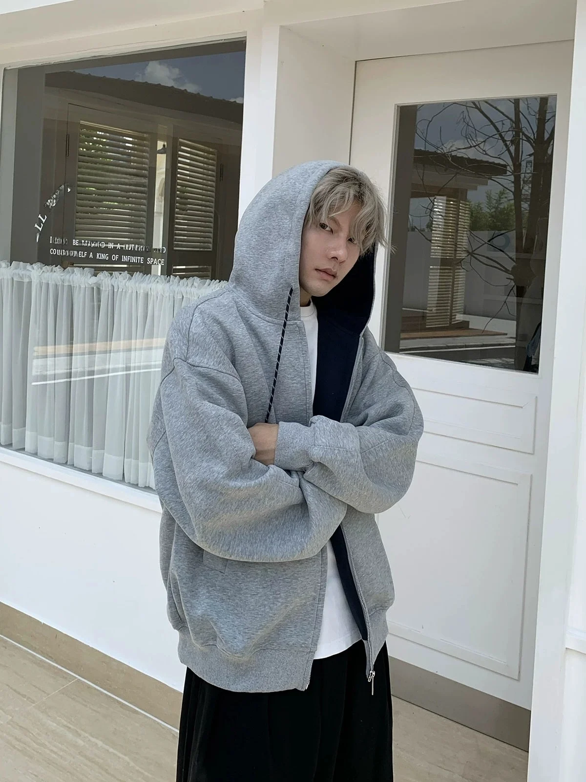 

Zipper Casual Outdoor Jaet Men's Women's Spring Autumn Winter Oversize Sweatirt Outerwear Heavyweight Color Blo Design