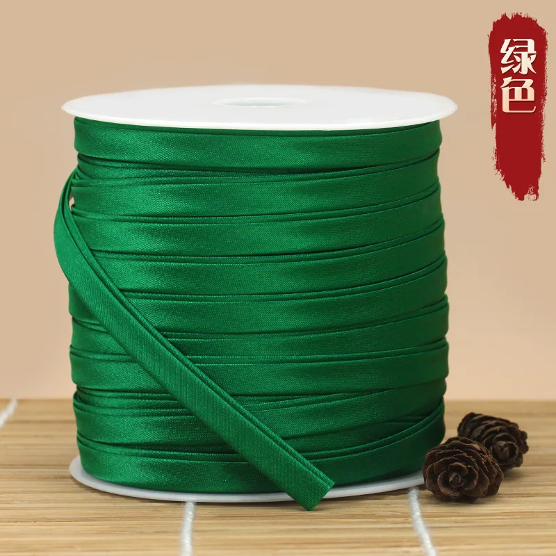 

54.68 Yards Double Fold Bias Tape Twill Webbing Green Seam Binding For Sewing Quilting Diy Crafts Clothing Piping Tape Fabric