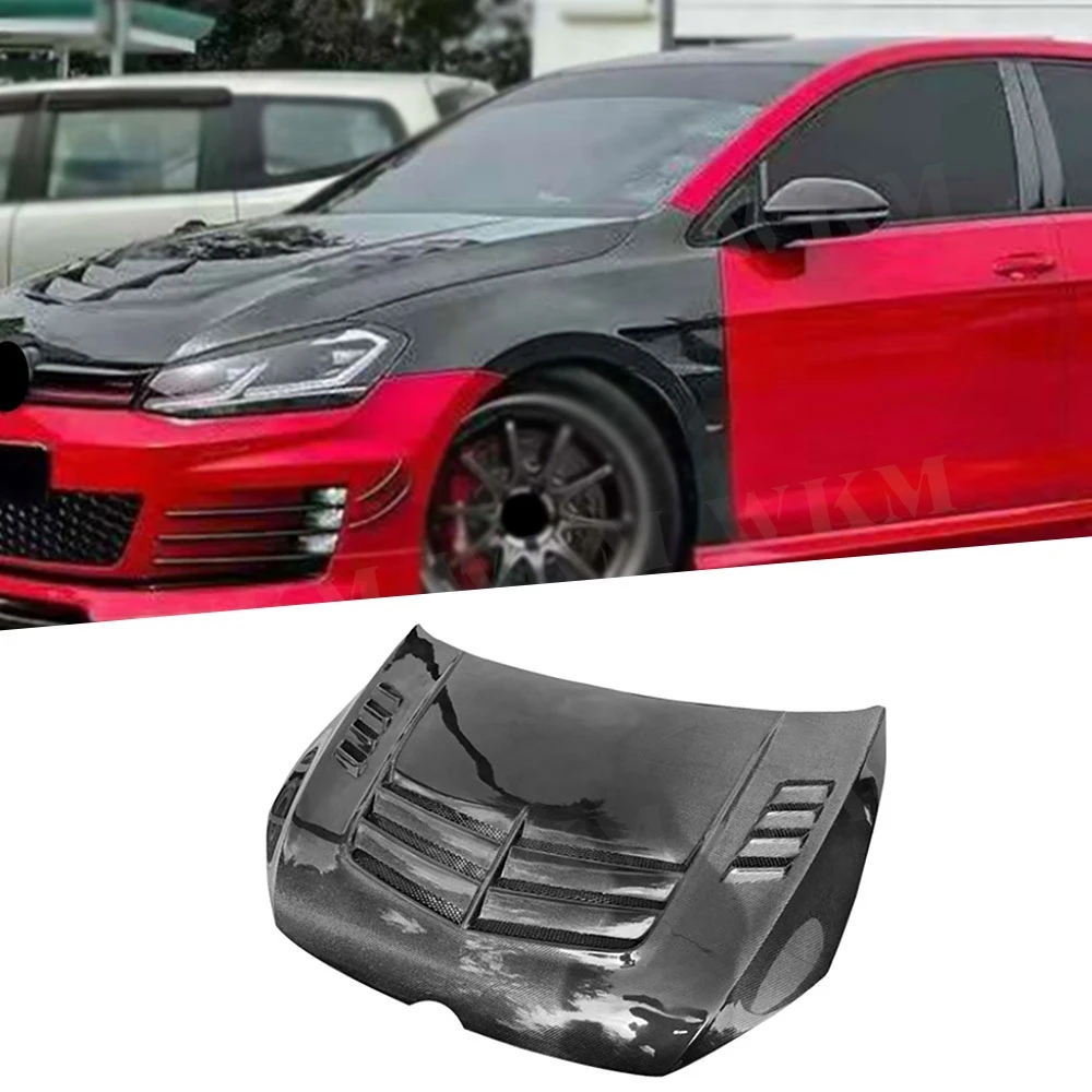 

For Volkswagen Golf 7 7.5 2014-2021 Carbon Fiber Cover Engine Cover Engine Hood Front Valve Cover Body Kit Bodykits FRP Black