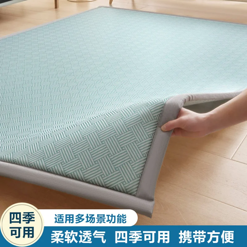 Summer New Ice Silk Cool Sleeping Mat Ice Sensation Antibacterial Thickened Multi functional Mat For Home Living Room Bedroom