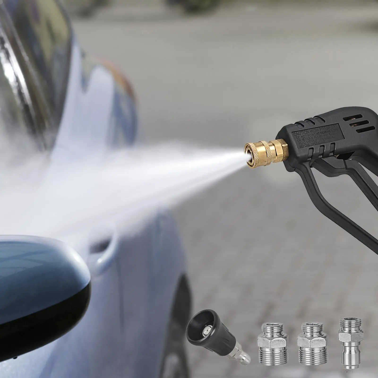 Pressure Washer Sprayer M22-14 M22-15 Fittings Portable 3/8 Quick Connector with 5 Quick Connect Nozzles for Garden Car Washing