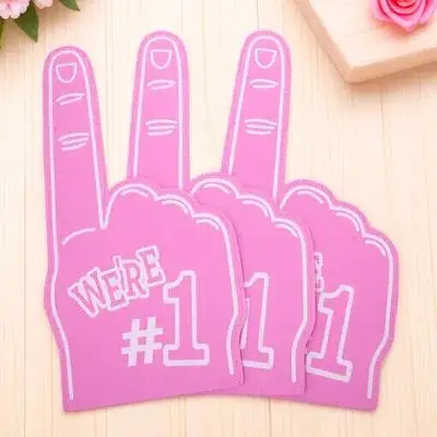 

3pcs Foam Finger Cheerleading Props Giant Sports Party Noise Makers Team Spirit EVA Kids Adults Mini Hand Pointer for Team