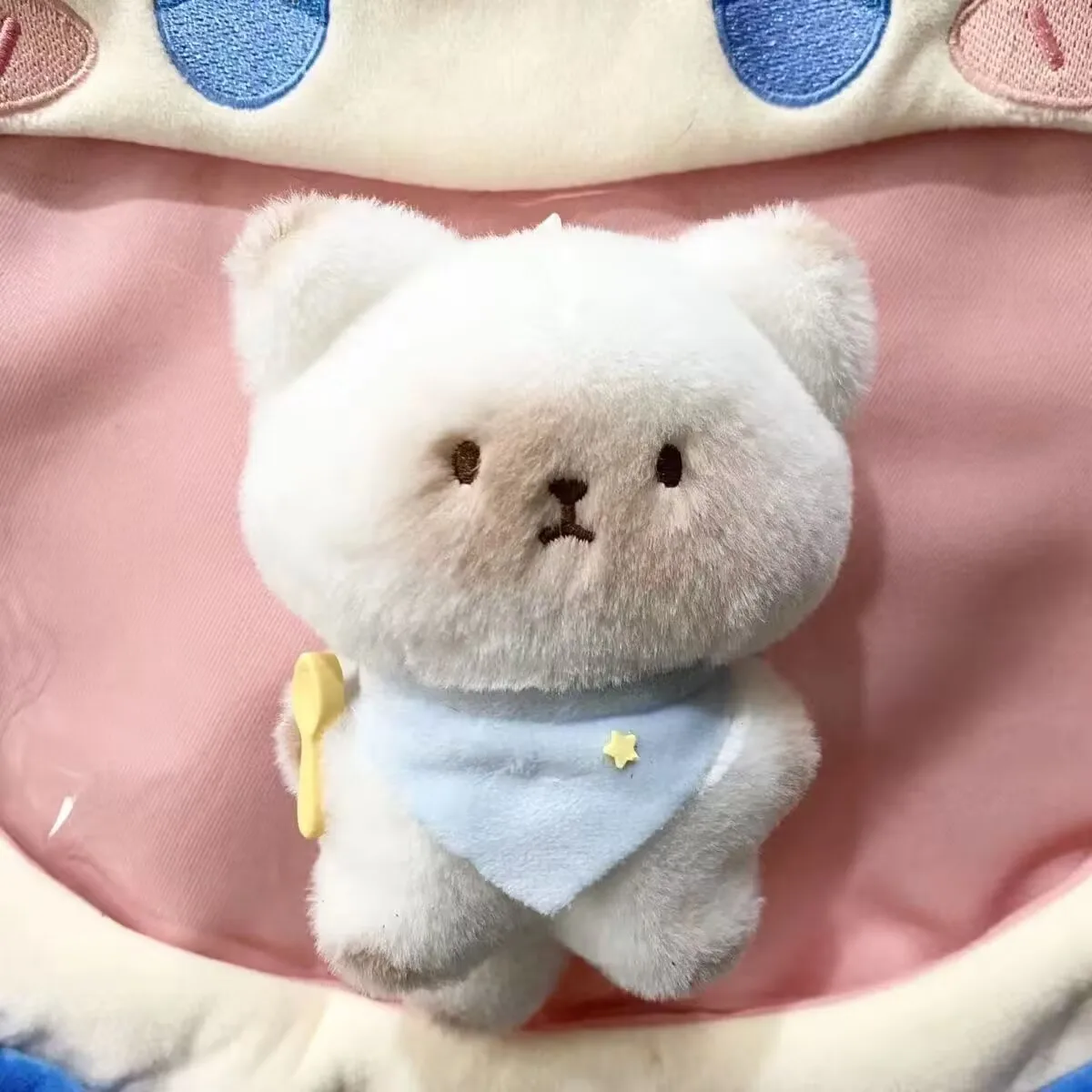 카와이 핸드메이드 봉제 쌀 고양이 토끼 동물 키체인 귀여운 공예 가방 참 장식 지갑 액세서리 귀여운 펜던트 친구 선물