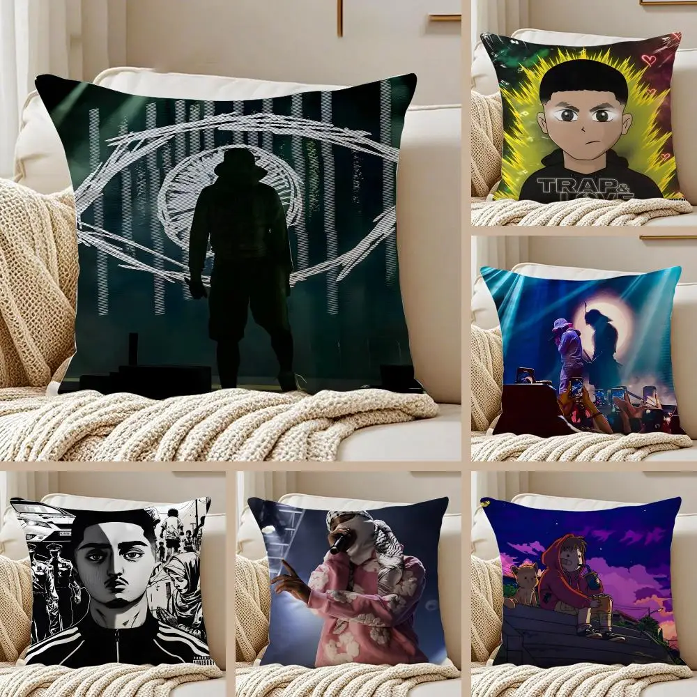 Hip-Hop Rapper B-Beny Jr Cushion Cover Pillowcase Anti-dustmite Invisible Zipper Short Plush Sofa Cushion