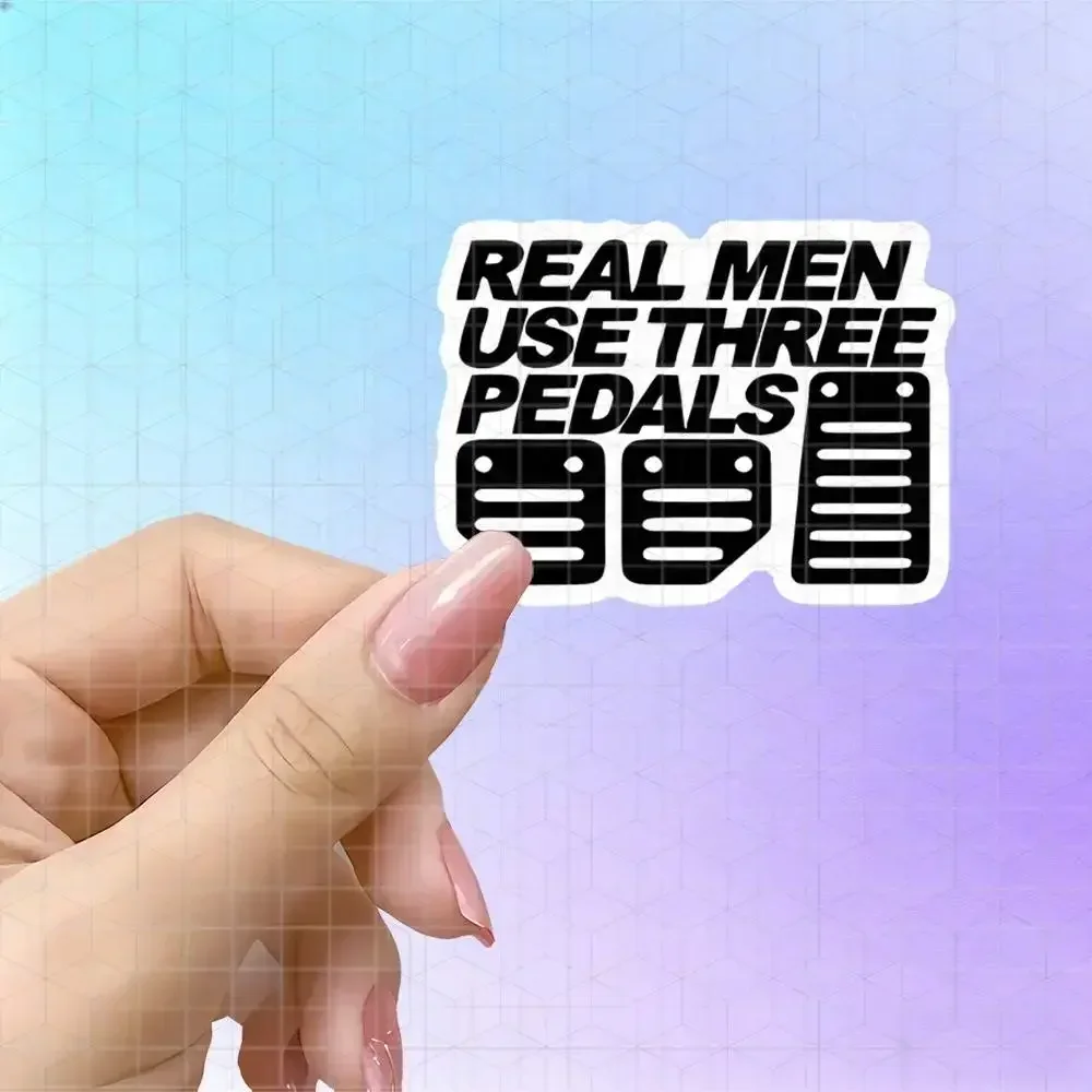 Manual Transmission Car Hardcore Car Guy Vinyl Sticker Matte Decal For Handbook Tablet Suitcase Clutch Brake Pedal Car