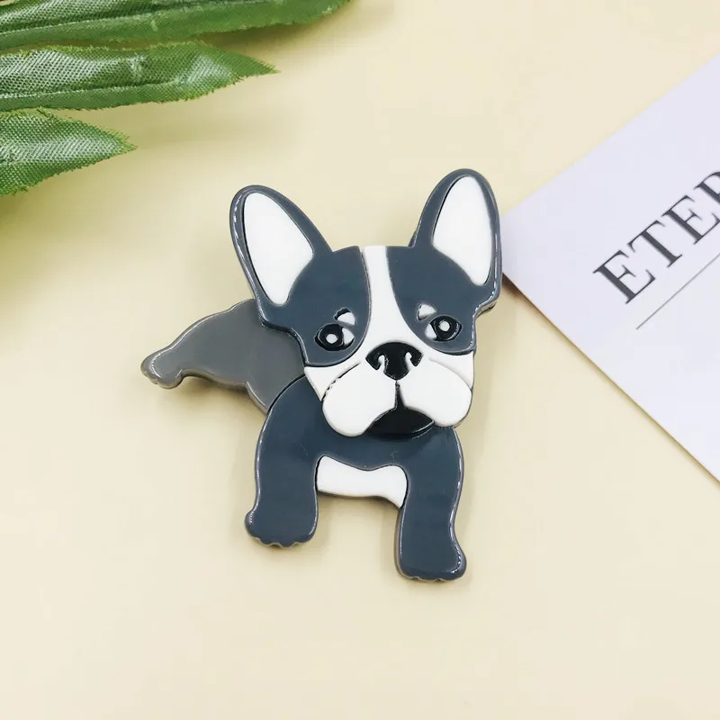 Handgemachte Mode Tier zubehör Pin Acryl Cartoon Hund Brosche Kleidung Tasche Abzeichen ﻿