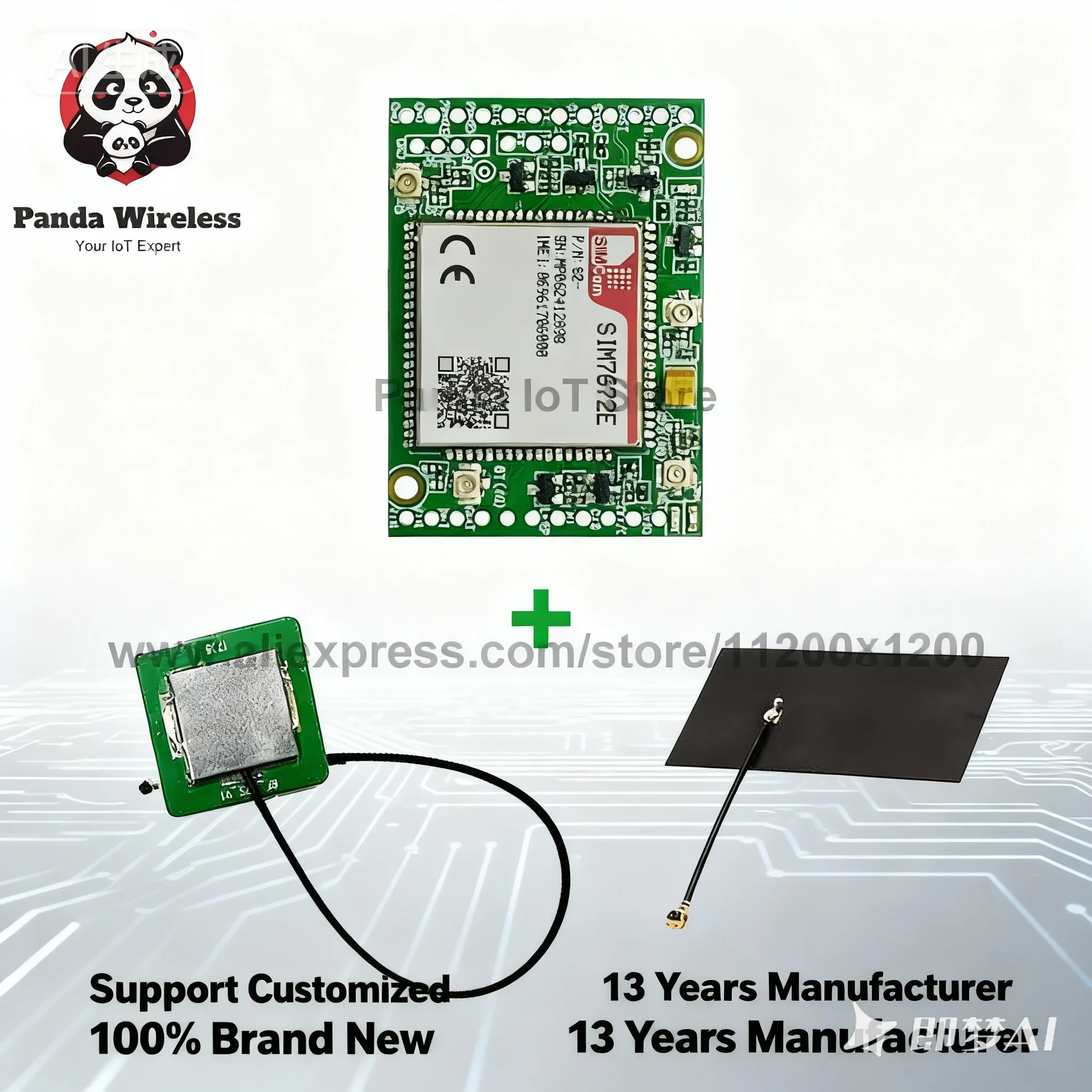 

SIM7672E CORE BOARD Module Support GPS for IoT Industrial Automation M2M LTE with External Antenna B1/B2/B3/B4/B5/B7/B8/B1