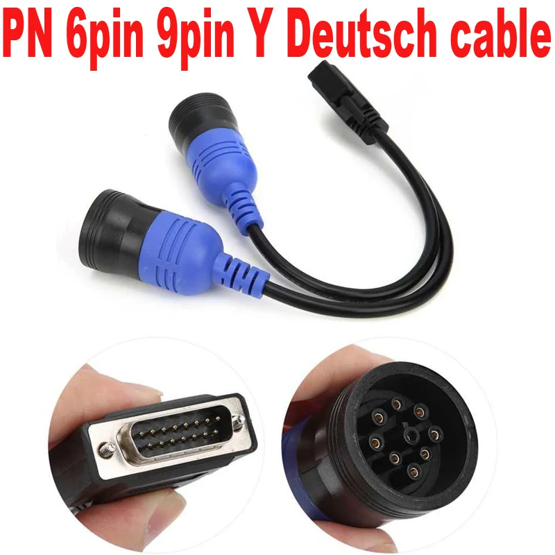 For Nexiq2 USB Link 125032 Diesel Truck DB 15Pin Male Pn 405048 6Pin 9Pin Y Deutsch Adapter Truck Diagnose obd 2 Connector cable