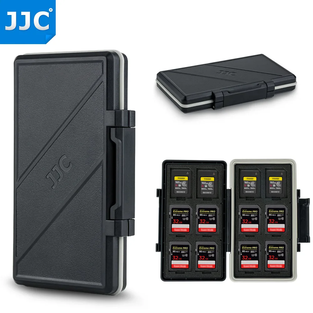 JJC 24 Slots Waterproof Memory Card Case Holder Organizer Wallet for 12 SD 12 CFexpress Type-A Card Storage Box Keeper Protector