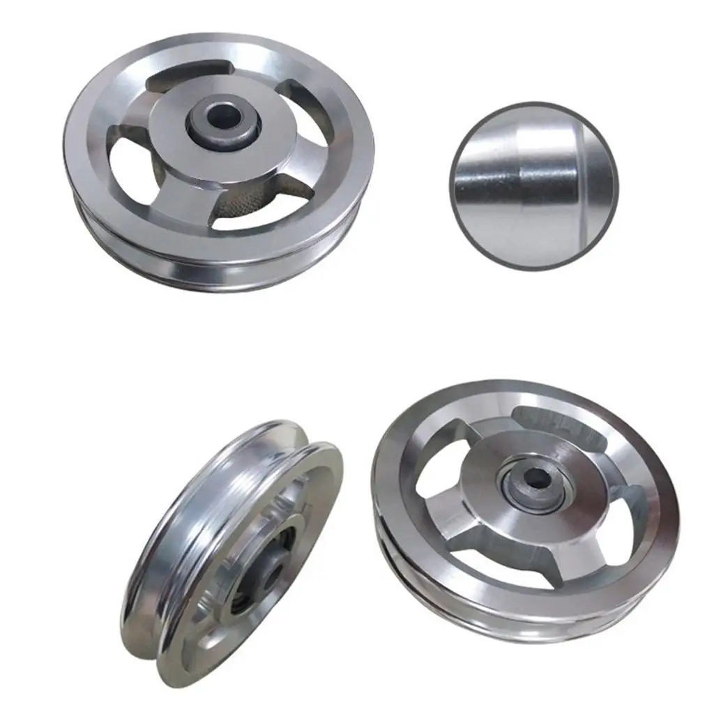Aluminum Pulley Roller Rope Guide Slot Groove Wear Resistant Wheel for DIY Home Gym Cable System