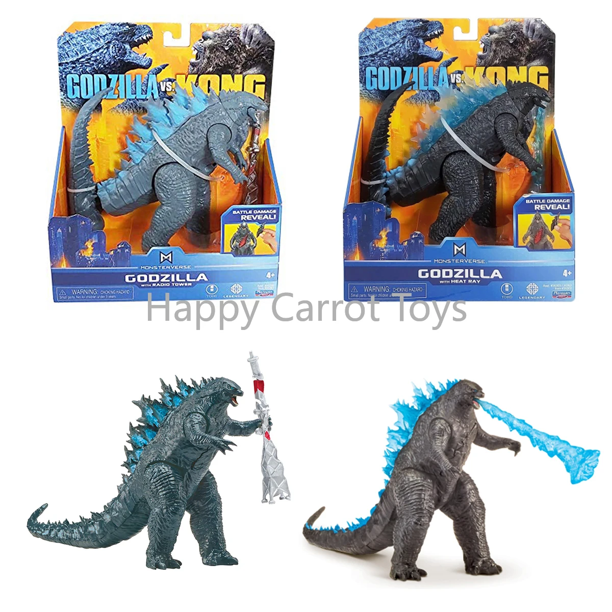 

Godzilla VS Kong Monsterverse Godzilla with Radio Tower Godzilla with Heat Ray Collection Action Figure Model Children Toys Gift