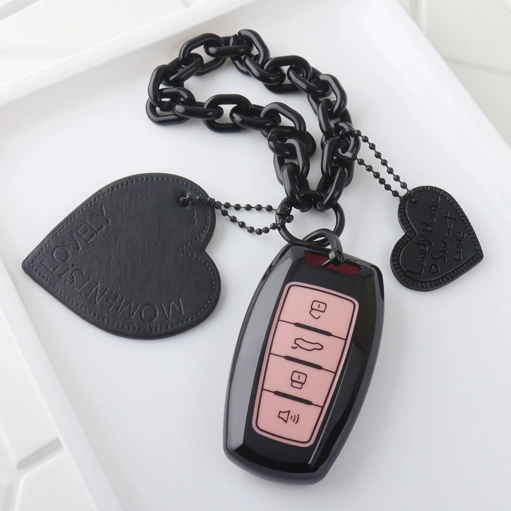 Leather TPU Car Key Case Cover for Haval H6 Jolion 2022 H9 H7 H4 Dargo F7 M6 H2S F7X F7H Protector Shell Car Accessories
