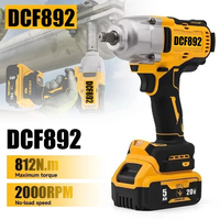 DCF892 Brushless Electric Wrench 1/2 Inch 812N.m Cordless Impact Driver High Torque Auto Repair Tools Fit Dewalt battery