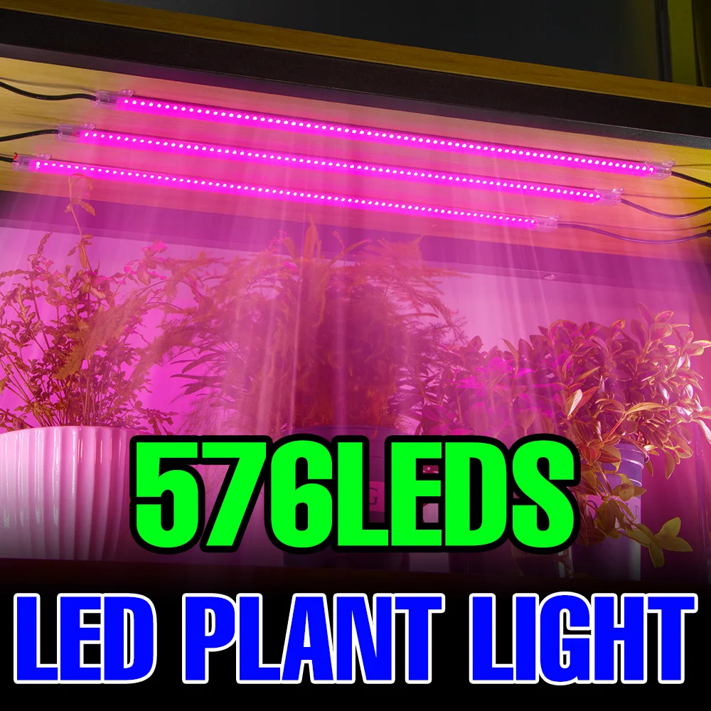 

220V LED Full Spectrum Grow Light Strips Indoor Potted Flowers Growth Box Hydroponics Tomato Vegetables Cultivation Lamp EU Plug
