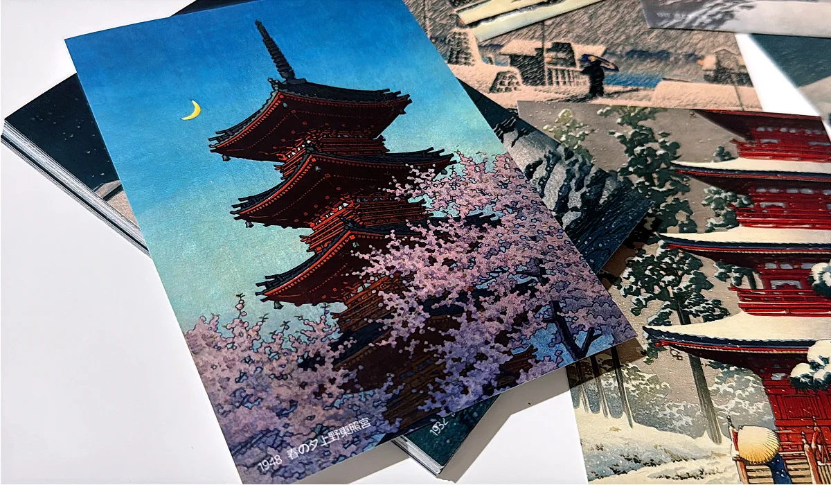 30Pcs Kawase Hasui Oil Painting Postcards Retro Art Greeting Cards Wish Message Card DIY Student Journal Scrapbook Decor Gift image 3