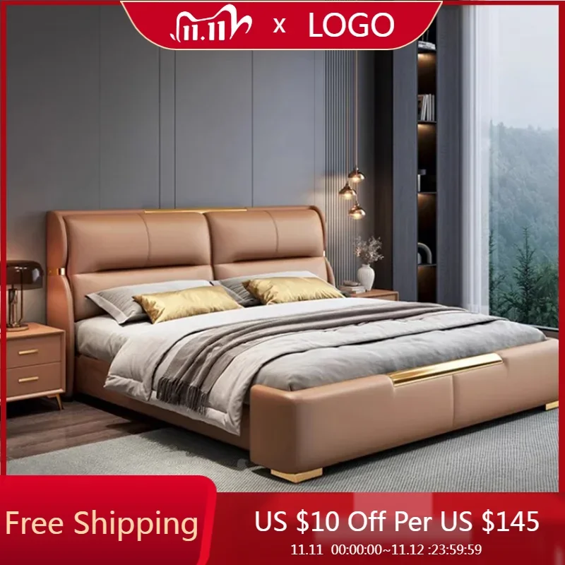 

Postmodern Luxury King Size Bed Frame Storage Italian Comferter Bed Modern Items Sex Muebles Para El Hogar Lounge Furniture