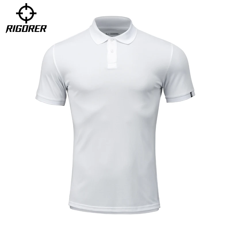 

RIGORER Мужская рубашка поло с короткими рукавами Футболка для спорта и отдыха Летний дышащий впитывающий пот топ Спортивная баскетбольная тренировка