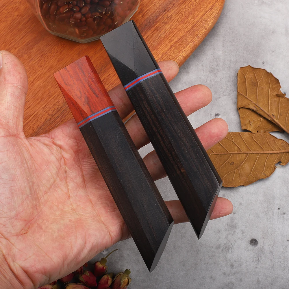 DIY Kitchen Environmental Protection Natural Rosewood+G10 Octagonal Fruit Peeling Chef Household Knife Handle EDC Tool