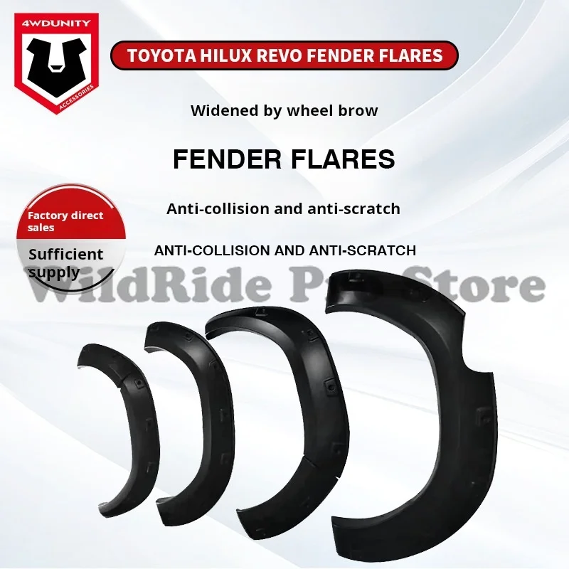 

Rugged Textured ABS Fender Flares for Toyota Hilux Revo 2020 | Durable Direct Bolt-On Mud Protection